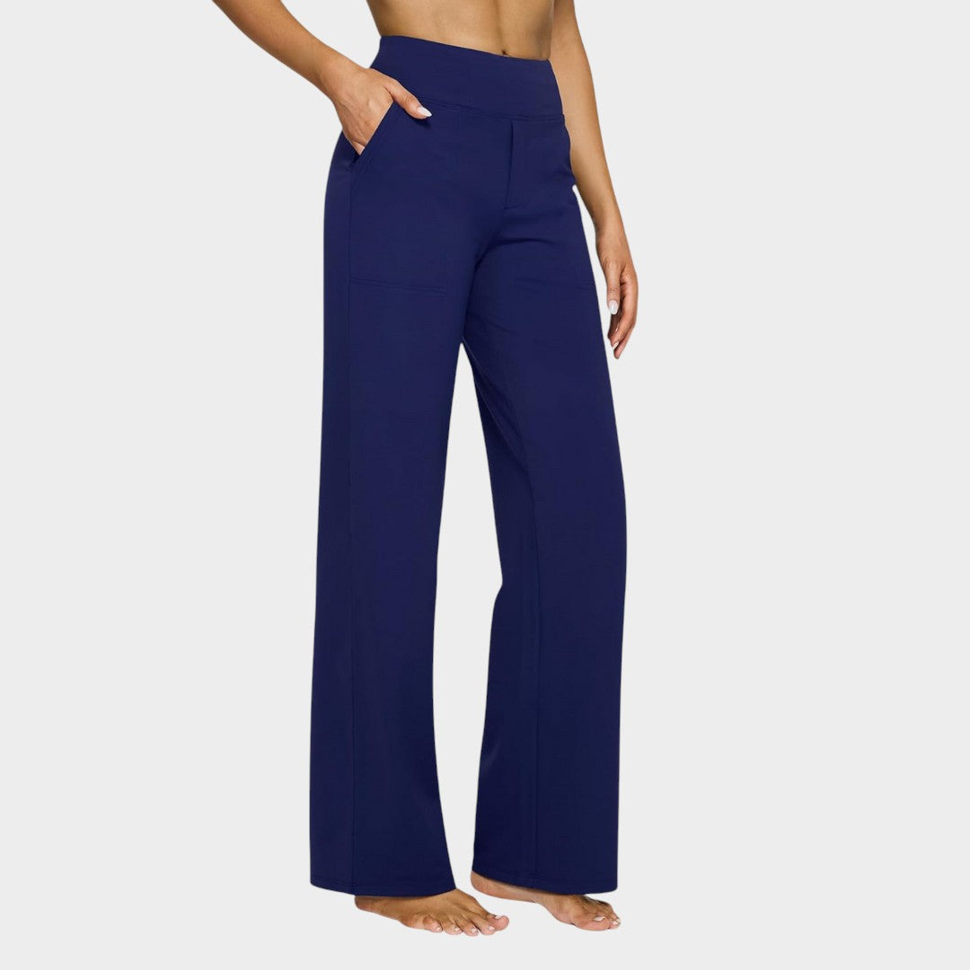 Calista™ | Pantalones de mujer de pierna ancha color marrón