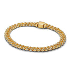 Pulsera Cubana con Pavé | Oro