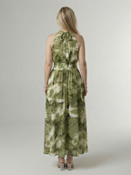 Silvana™ | Vestido Midi Halter con Cintura Fruncida