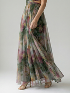 Isela™ | Vestido Maxi Cruzado con Degradado de Color y Tirantes Finos