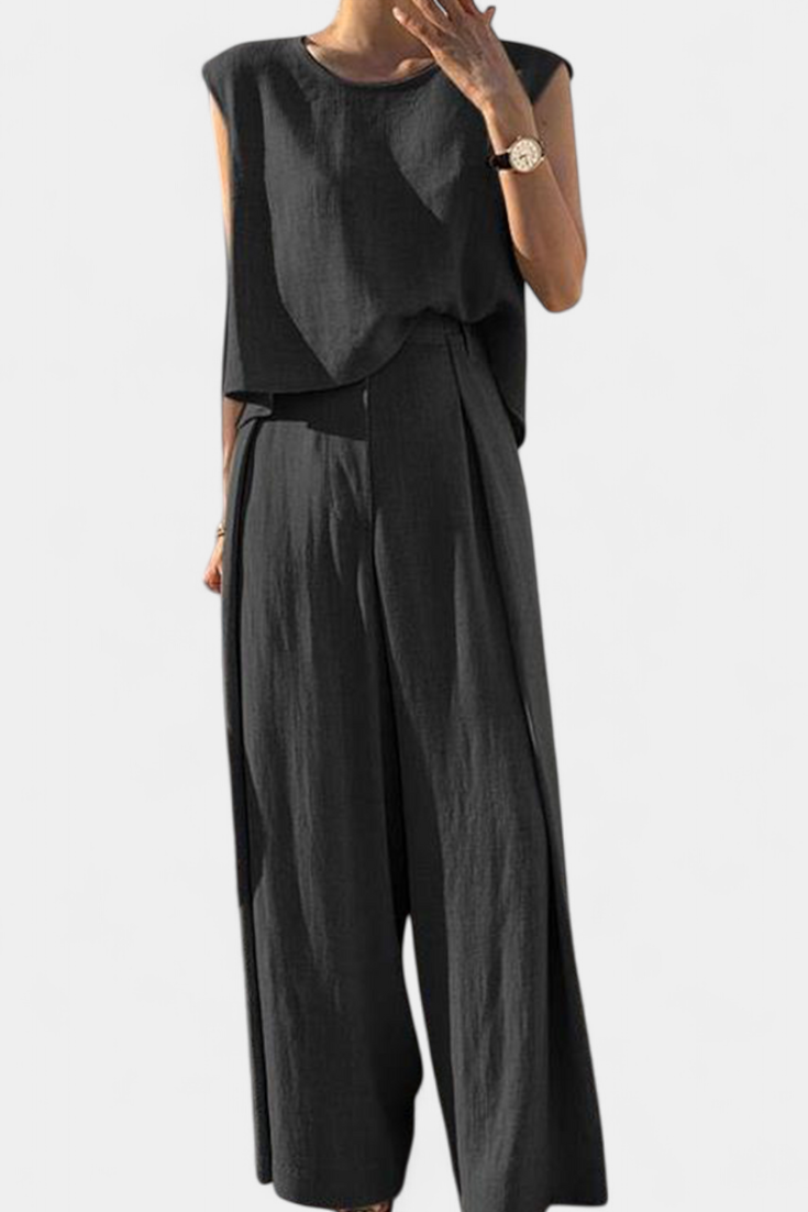 Lauren Conjunto de Dos Piezas de Pierna Ancha
