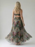 Isela™ | Vestido Maxi Cruzado con Degradado de Color y Tirantes Finos