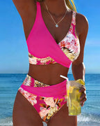 Consuelo™ | Bikini floral de dos piezas con contraste