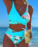 Consuelo™ | Bikini floral de dos piezas con contraste