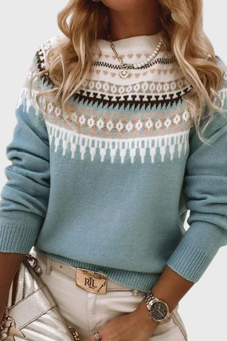 Gemma | Jersey de Cuello Redondo Texturizado