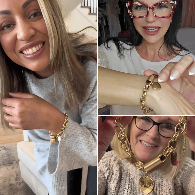 Dik Armbandje met Hartje | Goud