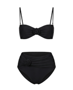Áurea™ | Bikini de tiro alto con flores 3D aplicadas