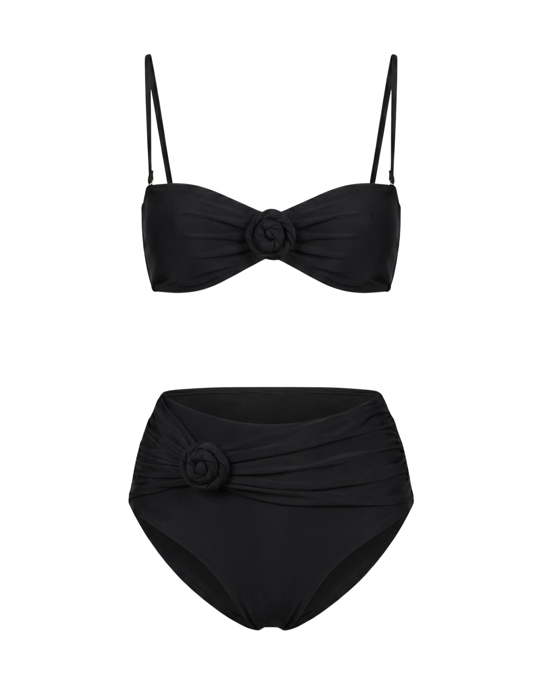 Áurea™ | Bikini de tiro alto con flores 3D aplicadas