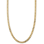 Collar Cadena Curb Plano | Oro