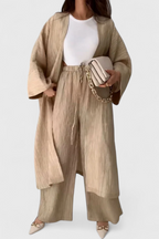 Caspian Conjunto Relajado de Dos Piezas con Kimono Largo