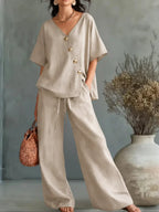 Petronila™ | Conjunto Palazzo con Escote en V