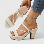 Eugenia™ | Sandalia de Plataforma con Tiras Finas