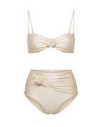 Áurea™ | Bikini de tiro alto con flores 3D aplicadas