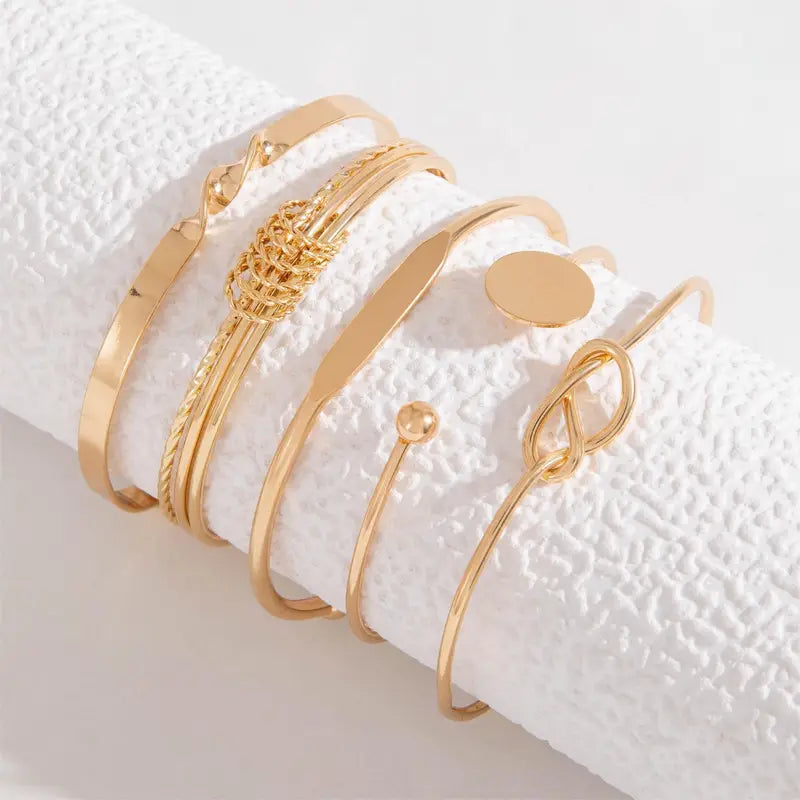 Set Elegante Knoop Armbanden | Goud