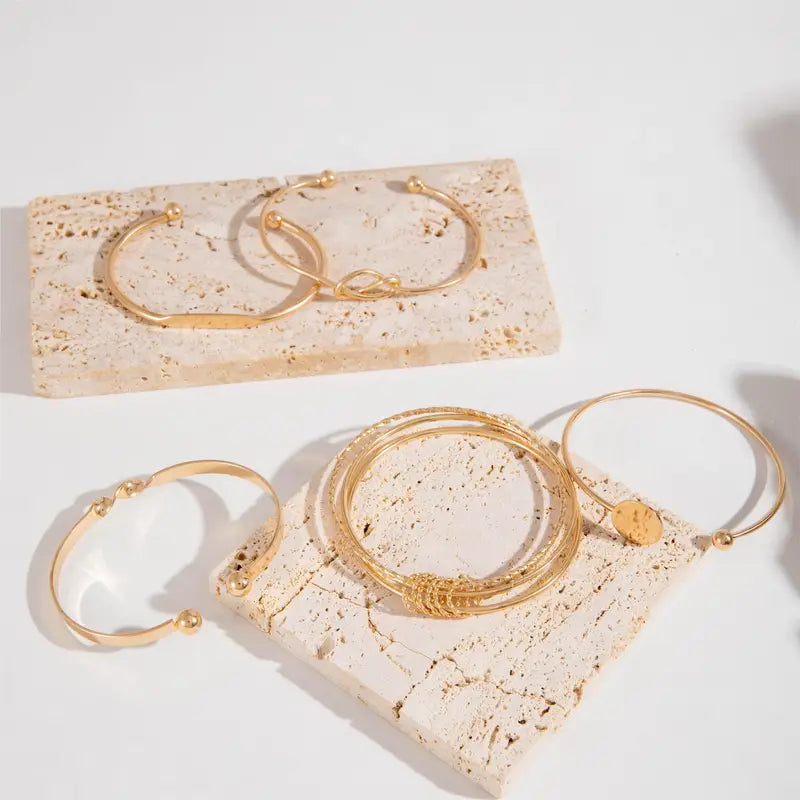 Set Elegante Knoop Armbanden | Goud