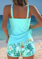 Adoración™ | Tankini top liso con short tropical