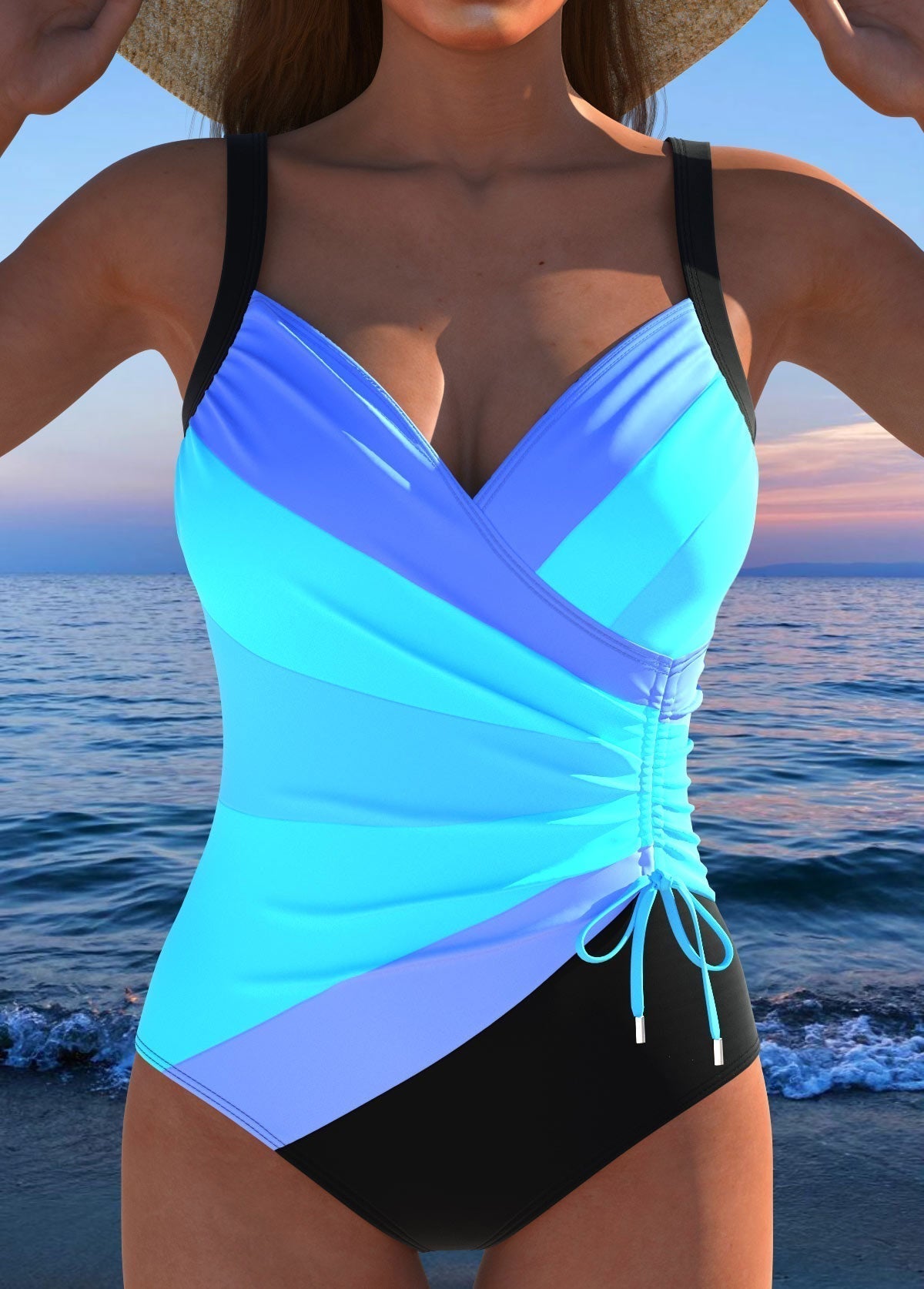 Milagros™ | Bañador surplice con escote cruzado
