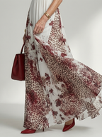 Orlena™ | Vestido Maxi Floral de Manga Larga con Falda Voluminosa
