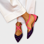 Virtudes™ | Bailarina Zebra Tiras Cruzadas