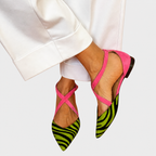 Virtudes™ | Bailarina Zebra Tiras Cruzadas