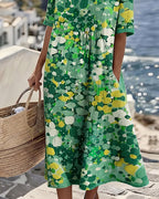 Nicolasa™ | Vestido Midi Floral Corte A
