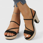 Eugenia™ | Sandalia de Plataforma con Tiras Finas