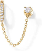 Adella-oorhangers met ketting | Goud