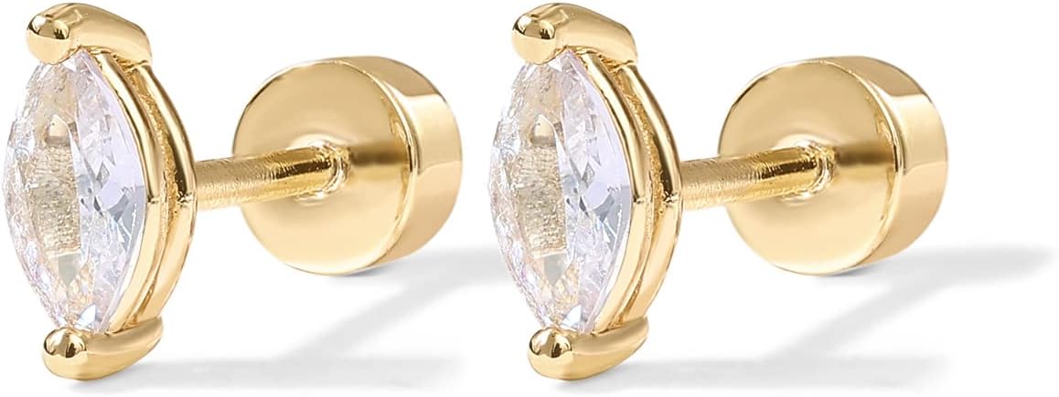 Diamanten Druppeloorbellen | Goud