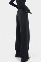 Oaklyn Pantalones Rectos con Drapado Moderno