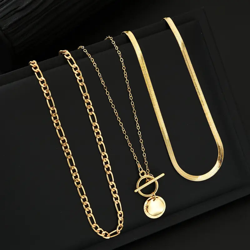 Collar Savira Moneda Texturizada | Oro