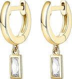 Pendientes Cristal Rectangular | Oro