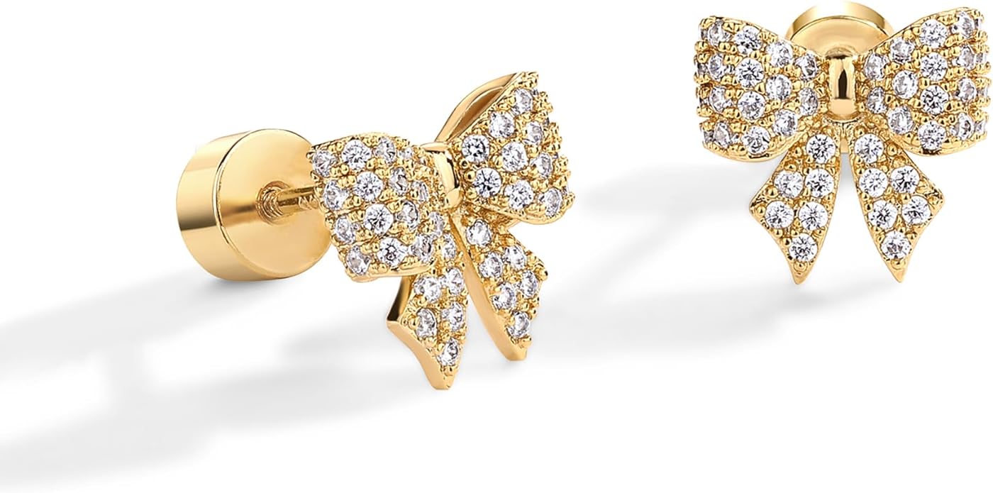 Oorbellen met strik | Goud
