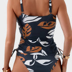 Eustaquia™ | Bañador entero tropical con detalle de cordón