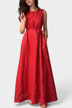 Rosetta Vestido Suave sin Mangas con Lazo Ajustable