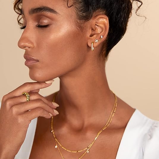 Diamanten Druppeloorbellen | Goud