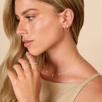 Adella-oorhangers met ketting | Goud