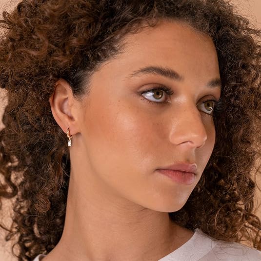 Pendientes Cristal Rectangular | Oro