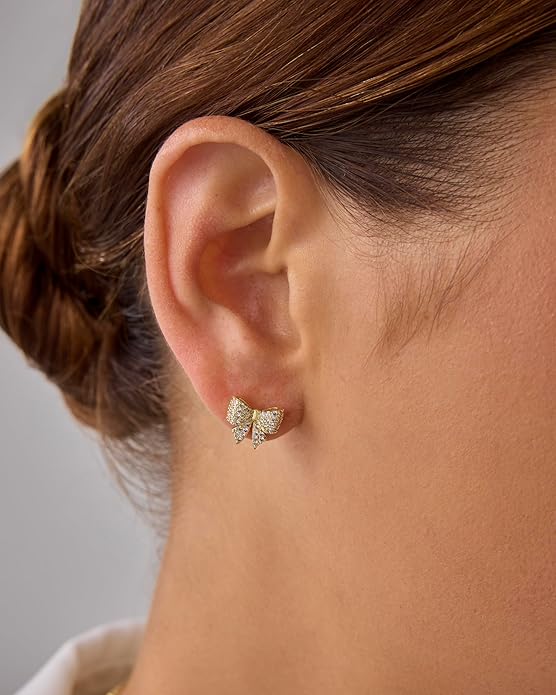 Oorbellen met strik | Goud