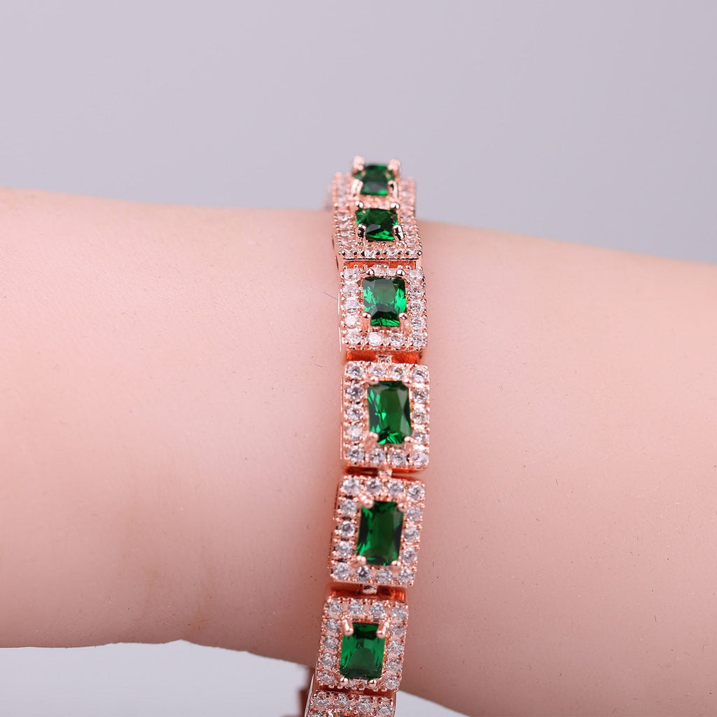 Gouden Smaragd Armband