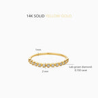 Ring met diamanten bolletjes | Goud