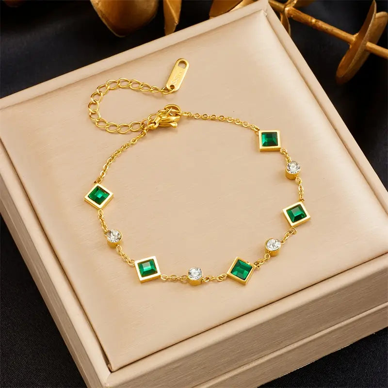 Hemelse Smaragd Armband