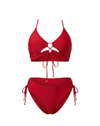 Casiana™ | Bikini con lazada frontal y estampado animal print