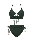 Casiana™ | Bikini con lazada frontal y estampado animal print