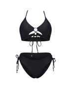 Casiana™ | Bikini con lazada frontal y estampado animal print