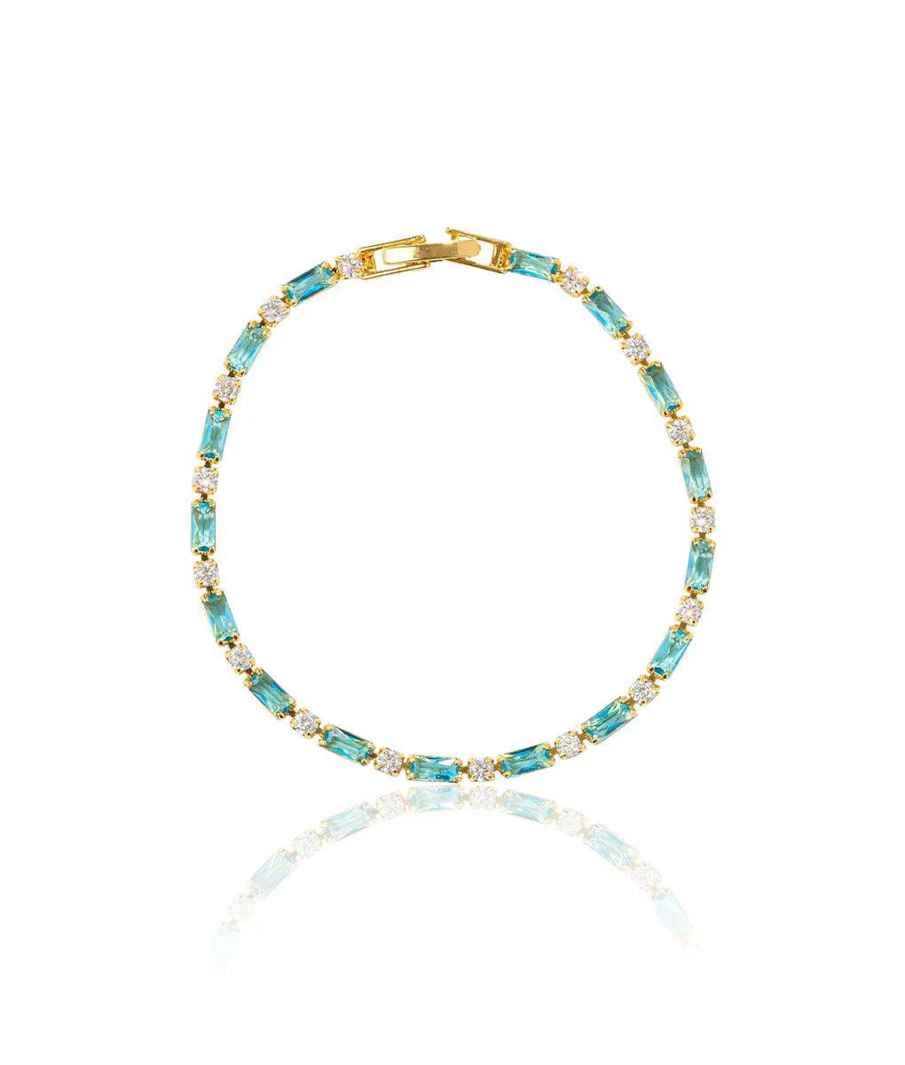 Natuurlijke Turkooizen Steen Armband | Goud