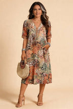 Iris™ | Vestido Fluido con Estampado Boho