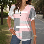 Macarena™ | Blusa de Bloques de Color con Escote en V