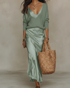 ALMA™ | VESTIDO MIDI DE PUNTO CON ESTAMPADO FLORAL
