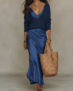 ALMA™ | VESTIDO MIDI DE PUNTO CON ESTAMPADO FLORAL