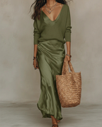 ALMA™ | VESTIDO MIDI DE PUNTO CON ESTAMPADO FLORAL